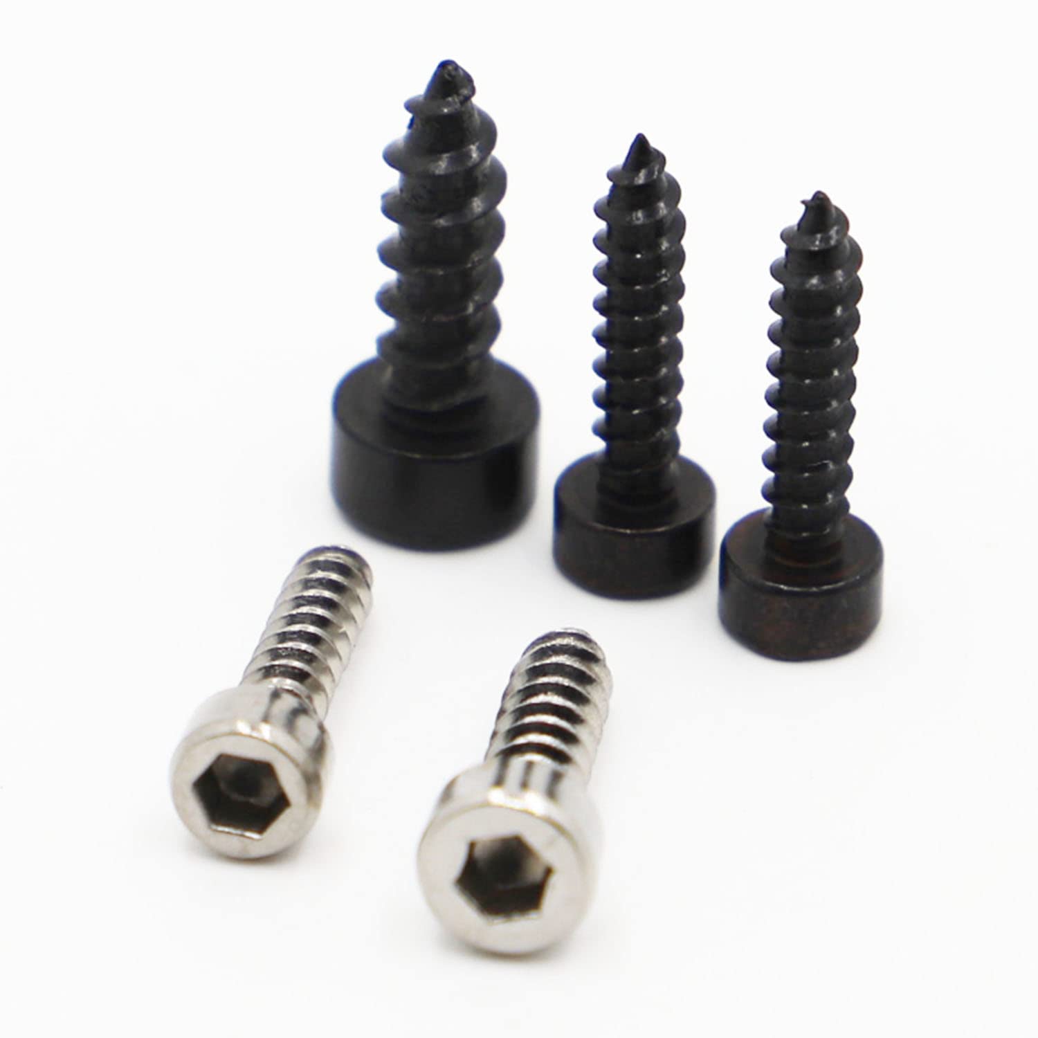 Ensemble d'écrous et boulons M2 M2.6 M3 M4 M5 M6 304 en acier inoxydable 304 Vis autotaraudeuses Vis Allen en acier inoxydable pour haut-parleur Couleur : M6 5 pièces, taille : 30 mm Couleur : M6 5