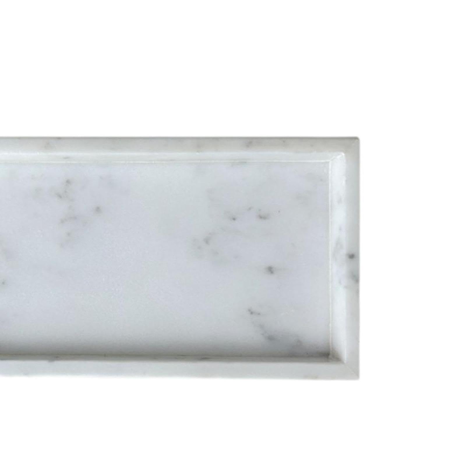 Bandeja de Mármol Elegante Rectangular Organizador para Cosméticos Bandeja de Joyería Bandeja Decorativa para Servir Adecuada para Armario de Ropa, White a, Individual