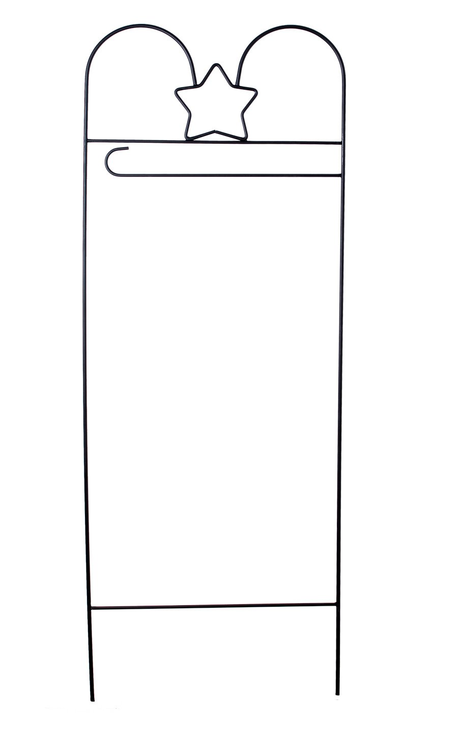 Wrought Iron Black Star Arbor for Garden Flags 42" H Briarwood Lane