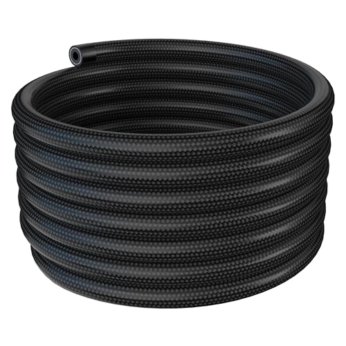 10AN CPE Fuel Line AN10 Nylon Braided Fuel Hose Black AN 10 Fuel Line Hose 10ft