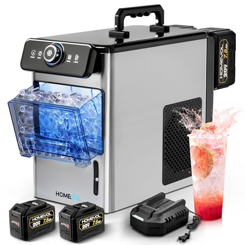 HOMEVOL Cordless Rechargeable Ice Maker