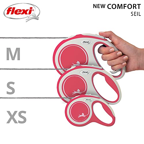 flexi Hundeleine, ausziehbar, mit weichem Griff, 3 m / 5 m / 8 m / 8 m / 8-20 kg, blau, small, 4000498043127