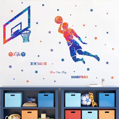 Vinilo Decorativo Jugador de Baloncesto Silueta 2 Hojas miniatura 2