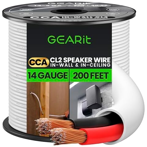 GearIT 14/2 Speaker Wire (200 Feet) Cover