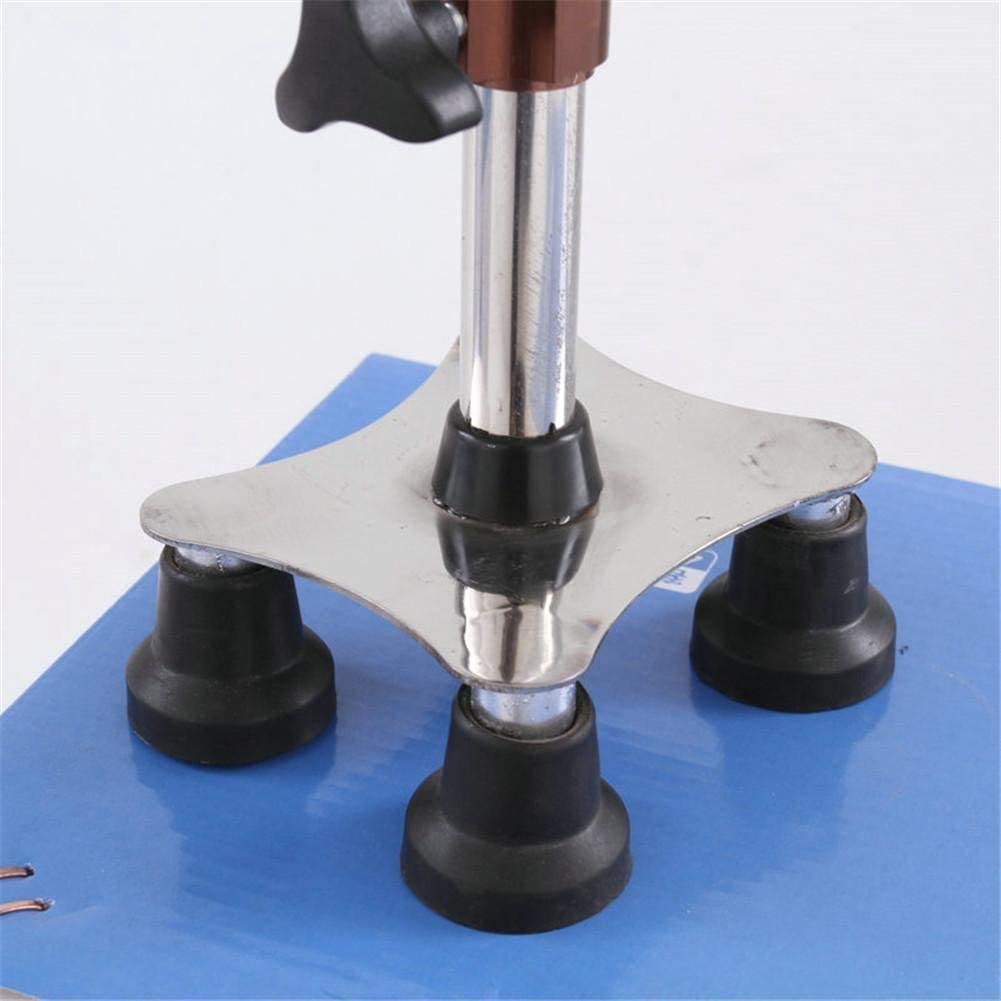 Muletas para adultos Bastón para caminar con bastones de muletas -con base pequeña de 4 patas- Bastón ajustable fácil e inteligente-Acero inoxidable Andador de aluminio liviano
