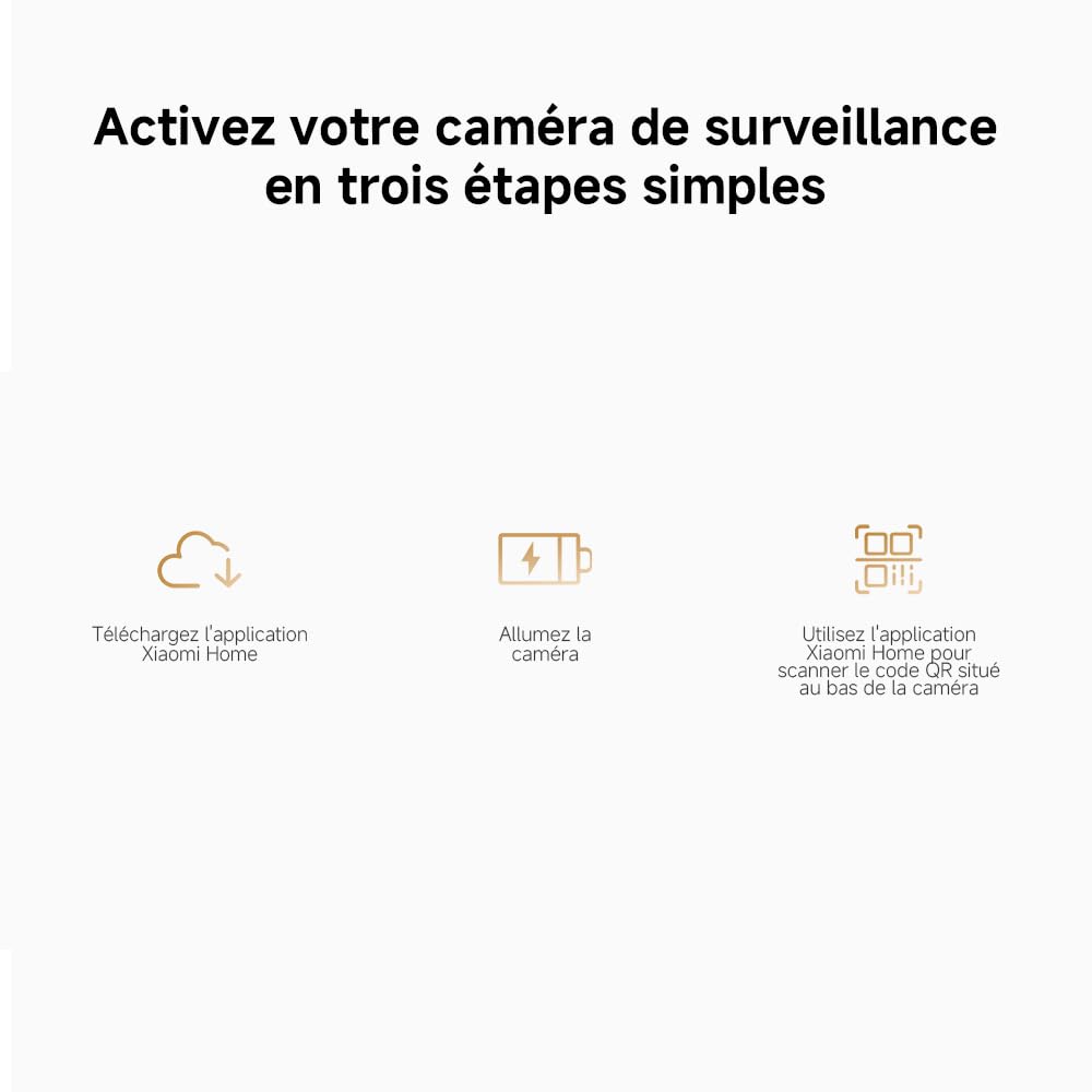 XIAOMI C301 Caméra Intérieure 2K 3MP 360° Surveillance WiFi 6 Détection Personnes Audio Bidirectionnel