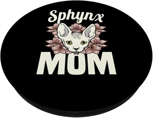 Miniatura 2 de Sphinx Mamá amante de los gatos Sphynx sin pelo Madre raza desnudo gato PopSockets intercambiable PopGrip