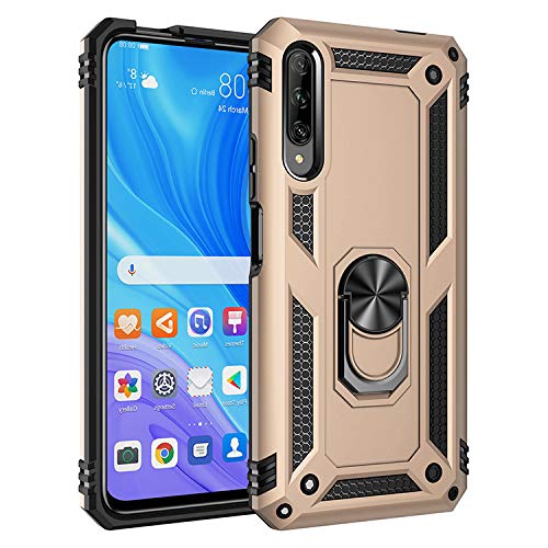 Jielangxin Keji Case for Huawei Y9s Case Cover,360 Degree Rotating Ring Holder Kickstand Case for Huawei Y9s 2019 STK-L22 STK-LX3 / P Smart Pro 2019 STK-L21 / Honor 9X Pro HLK-AL10 Case Cover Gold