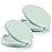Getinbulk Compact Mirror for Purse, Double-Sided 1X/2X Magnifying Metal Pocket Makeup Mirrors(Round, Cyan)