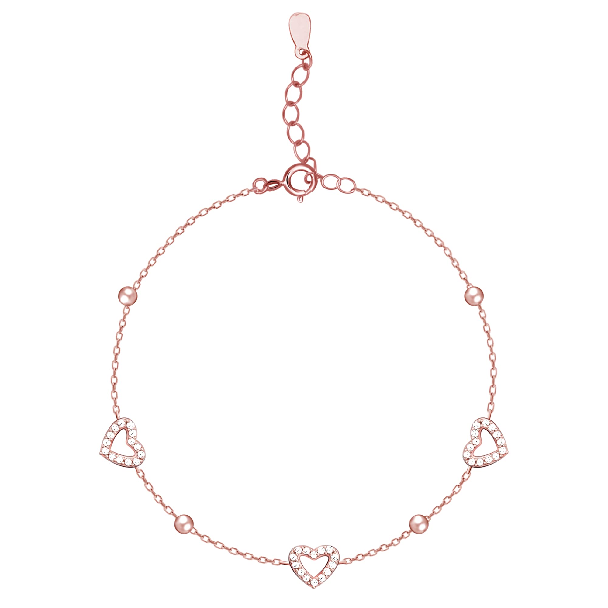 GIVA 925 Silver Rose Gold Halo Heart Bracelet, Adjustable Gifts for Girlfriend, Gifts for Women & Girls| With Certificate of Authenticity and 925 Stamp | 6 Month Warranty* (B09LMB1L5D) Amazon Price History, Amazon Price Tracker