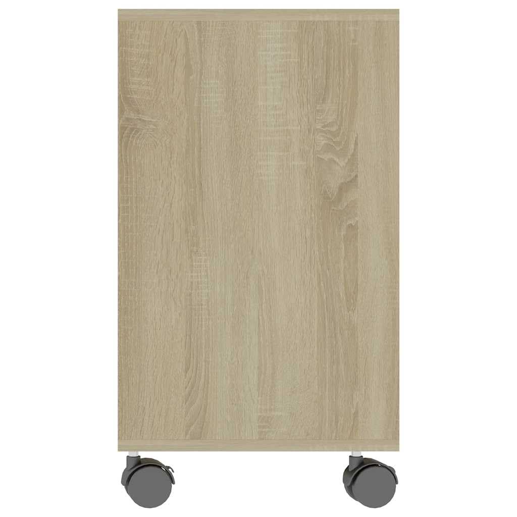 vidaXL Mesa Auxiliar de Madera contrachapada Color Roble 70x35x60,5 cm
