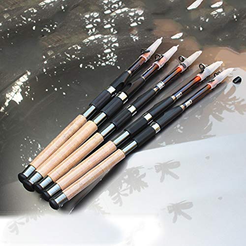 Carbon telescopiche Canne da Pesca Spinning 2.1M 2.7m Canna da Pesca di filatura Rod Sea Fishing Tackle Feeder Canna da Pesca (Size : 2.7 m)