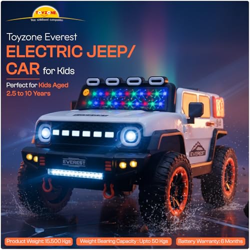 Toyzone Impex Toyzone Everest Electric Jeep (White) 12V - Image 3