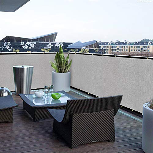 Image of DearHouse Balcony Privacy Screen Cover, 3.5ft x16.5ft Privacy Screen Balcony Shield for Porch Deck Outdoor Backyard Patio Balconys, Includes 35 pc Cable Ties