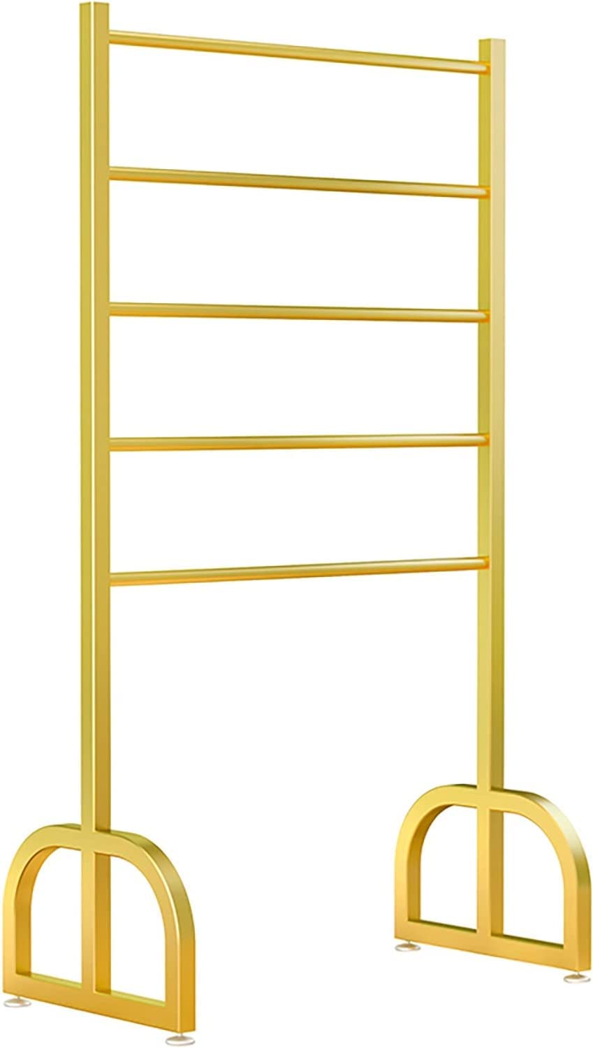 YNBSHGAA Scarf Organizer Stand Ribbon Holder Organizer Floor Commercial Scarf Storage Organizer Rack, Vertical 5 Layer Display Stand Holder for Retail Stores/Clothing Store w,Gold-100x40x150cm