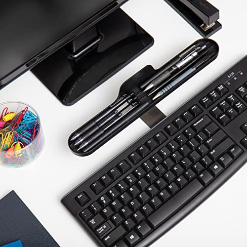 Mind-Reader-Under-Over-Keyboard-Storage-Organizer-Stand-Shelf-with-Anti-Slip-for-Pen-Pencil-Cell-Phone-Tablet-and-Other-Office-Essentials-Black