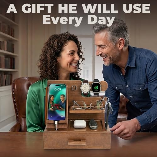 Table de nuit épurée grâce à cet élégant support de téléphone en bois