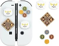 Vista 10 de PERFECTSIGHT Silicone Joycon Thumb Grip Caps, Joystick Cover Compatible with Nintendo Switch/OLED/Switch Lite,4PCS (Candlelight Ghost for NS2)