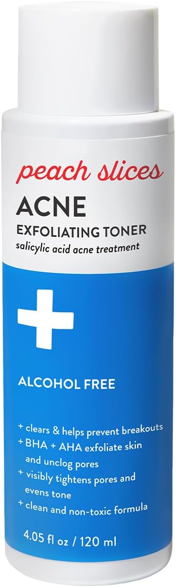 Acne Exfoliating Toner | 2% Salicylic Acid | AHA+BHA Exfoliation | Facial Cleanser | Calms & Soothes | Prevents Breakouts | Alcohol & Sulfate Free | Skin Care for Women & Men | 4 Oz
