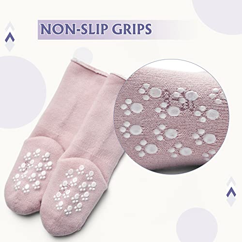 Baby Winter Socks Non Slip Warm Socks with Grips for Baby Boys Girls Fuzzy Terry Stars Color 6 Pack4