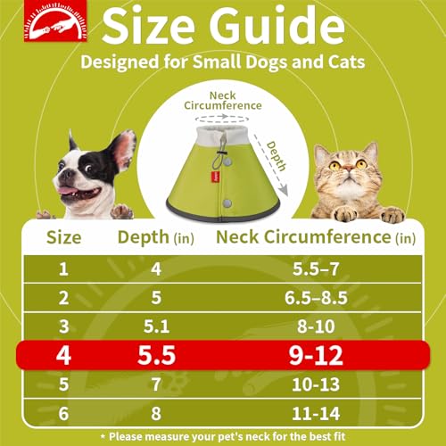 Image of Agape Soft Dog Cone for Small Dogs & Cats, Recovery Collar to Stop Licking | Comfy E Collar Alternative for Puppies, Adjustable Cloth Cone After Surgery, Protective Neck Cone for Kittens, Washable