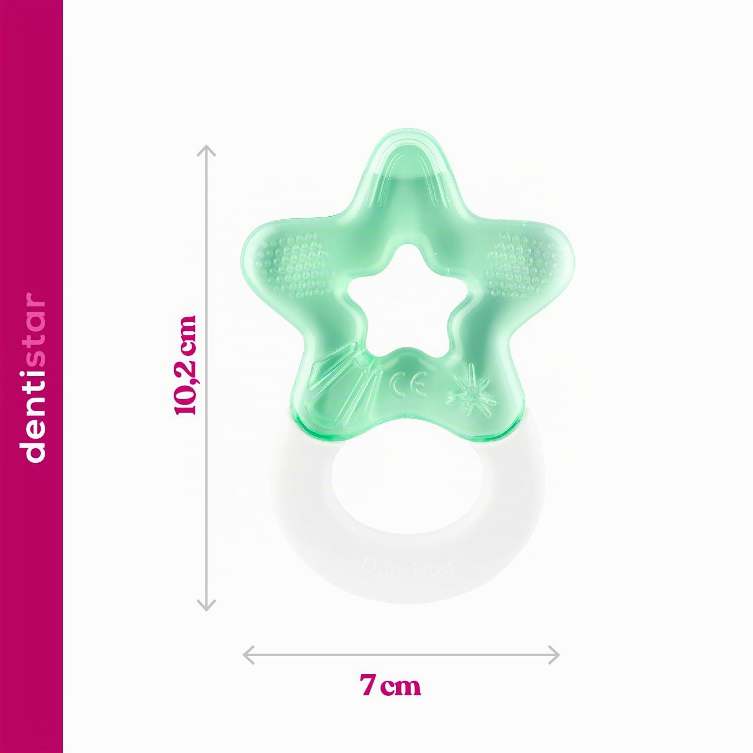 Dentistar Set de 2 anneaux de dentition rafraîchissants pour bébé - Sans BPA - Turquoise