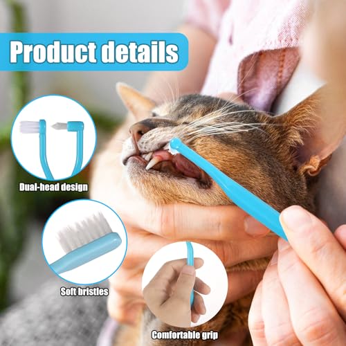 4pcs Dual Sided Cats Toothbrushes, 2 Styles Kitten Toothbrush with Micro Brush Head & Curved Handle Deep Cleaner Cat Dog Dental Care to Reduce Plaque Tartar Formation and Bad Breath 4pcs Dual Sided Cats Toothbrushes, 2 Styles Kitten Toothbrush with Micro Brush Head & Curved Handle Deep Cleaner Cat Dog Dental Care to Reduce Plaque Tartar Formation and Bad Breath