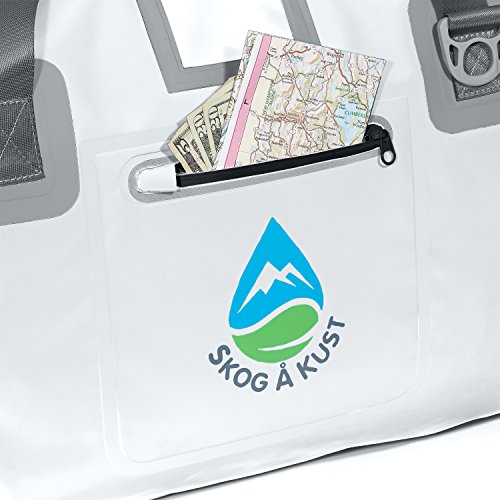 Image of Skog A Kust DuffelSak Waterproof Duffel Bag | 40L White | 40, 60 and 90 Liter Sizes, For Sports, For Travel