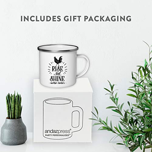Andaz-Press-11oz-Stainless-Steel-Hot-Chocolate-Campfire-Coffee-Mug-Rise-And-Shine-Mother-Cluckers-1-Pack-Farm-Chicken-Barn-Metal-Enamel-Camping-Cup-Chicken-Coffee-Mug-Chicken-Mug-Farm-Coffee-Mugs Andaz Press 11oz Stainless Steel Hot Chocolate Campfire Coffee Mug Rise And Shine Mother Cluckers 1 Pack Farm Chicken Barn Metal Enamel Camping Cup Chicken Coffee Mug Chicken Mug Farm Coffee Mugs