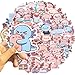 50Pcs Axolotl Sticker, Cute Salamander Stickers for Kids Teens Adults, Vinyl Cartoon Pink Animals Decals Kawaii Axolotls Sticker for Decor Water Bottles Laptops Guitar Scrapbook (Axolotl)