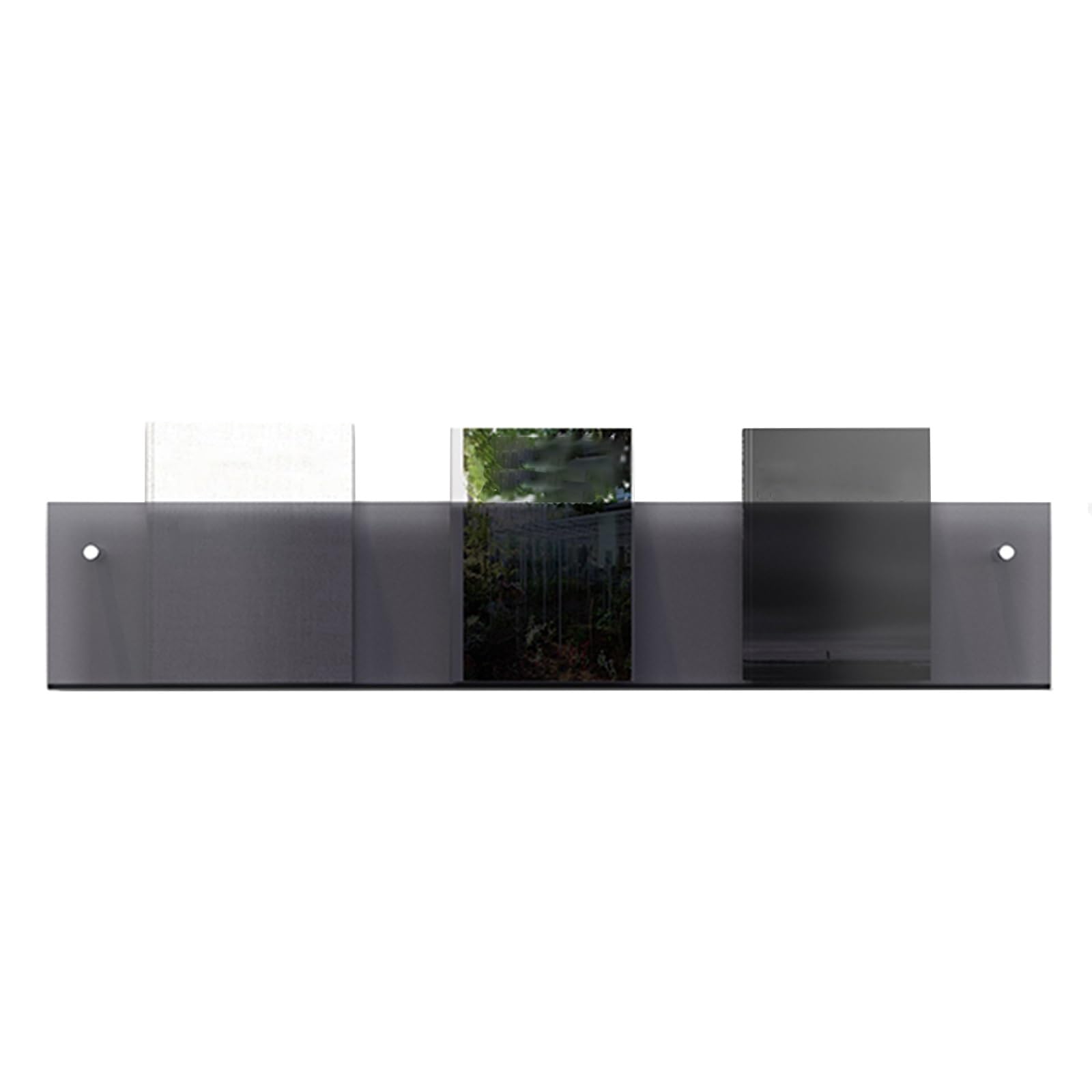 HKSDKABOP Acrylic Floating Bookshelves， Wall Mounted Acrylic Magazine Rack Multicolor 40-120cm(Red,L 120cm/47.2in)