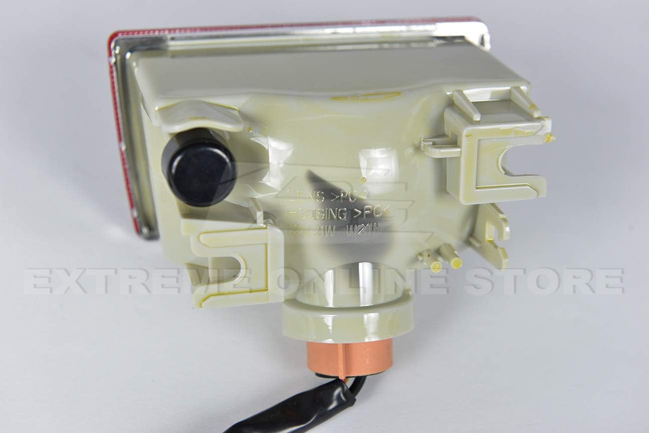 Extreme Online Store Replacement For 2011-2014 Subaru Impreza WRX & STi / 2013-Present Subaru XV Crosstek | CRYSTAL RED Lens JDM Rear Driving Fog Light Reverse Back Up Tail Lamp