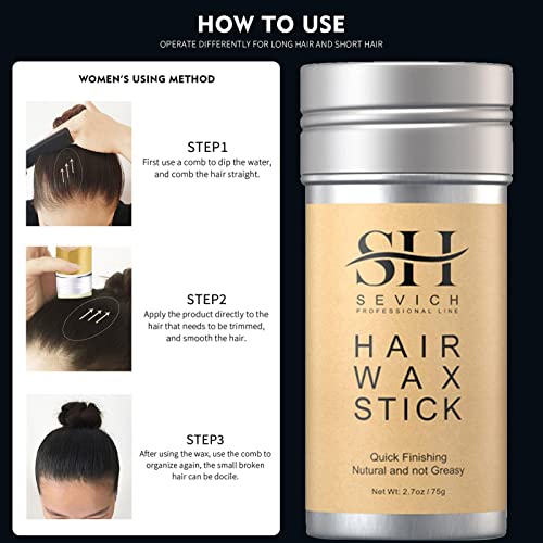 Vara de cera para cabelo - Styling Wax Stick para Homens | Stick de fixação rápida para cabelos masc