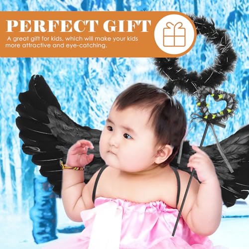 Alas de Ángel para Niña con Diadema de Plástico Fácil de Poner Evita Molestias en Fotos 6