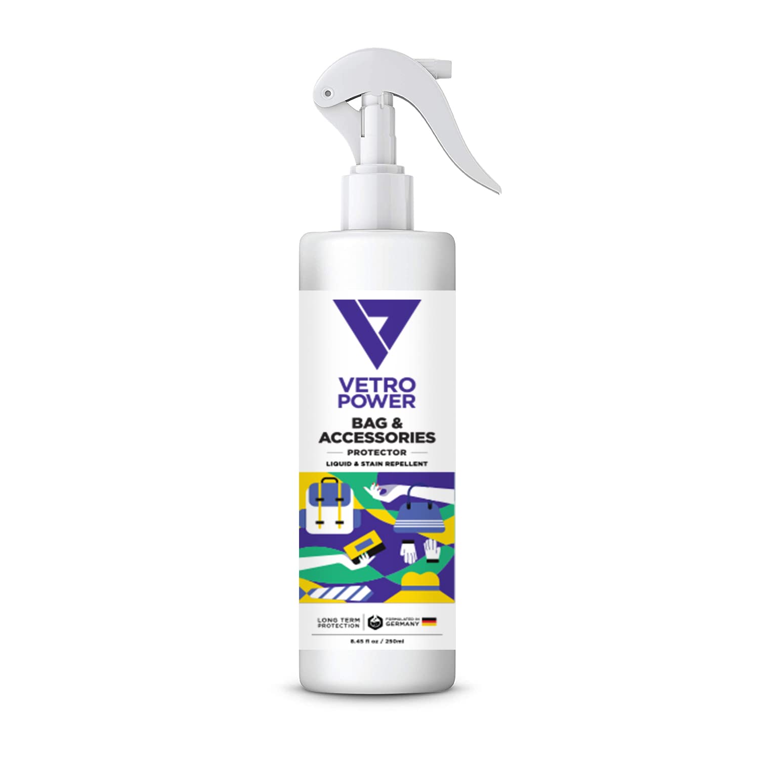 Vetro Power Bag & Accessories Protector Spray, Invisible Water and Stain Repellent Formula, Non-Toxic, Protects Handbags, Wallets, Backpacks, Caps, Ties, Gloves, Scarves and Many More, 250ml (B0BHPL4T5Z) Amazon Price History, Amazon Price Tracker