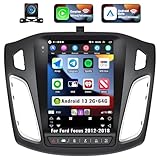 UNITOPSCI 2G+64G Android 13 Car Stereo for Ford Focus 2012-2018 with Wireless Apple CarPlay Android Auto 9.7 Inch Vertical Touchscreen GPS Navigation Bluetooth WiFi HiFi FM/RDS USB SWC+ Backup Camera
