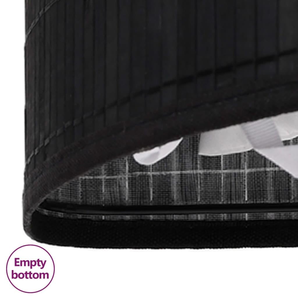 Generico Cesto Portabiancheria Angolare in bambù Nero 60 L,Nero,1.6kg,320762