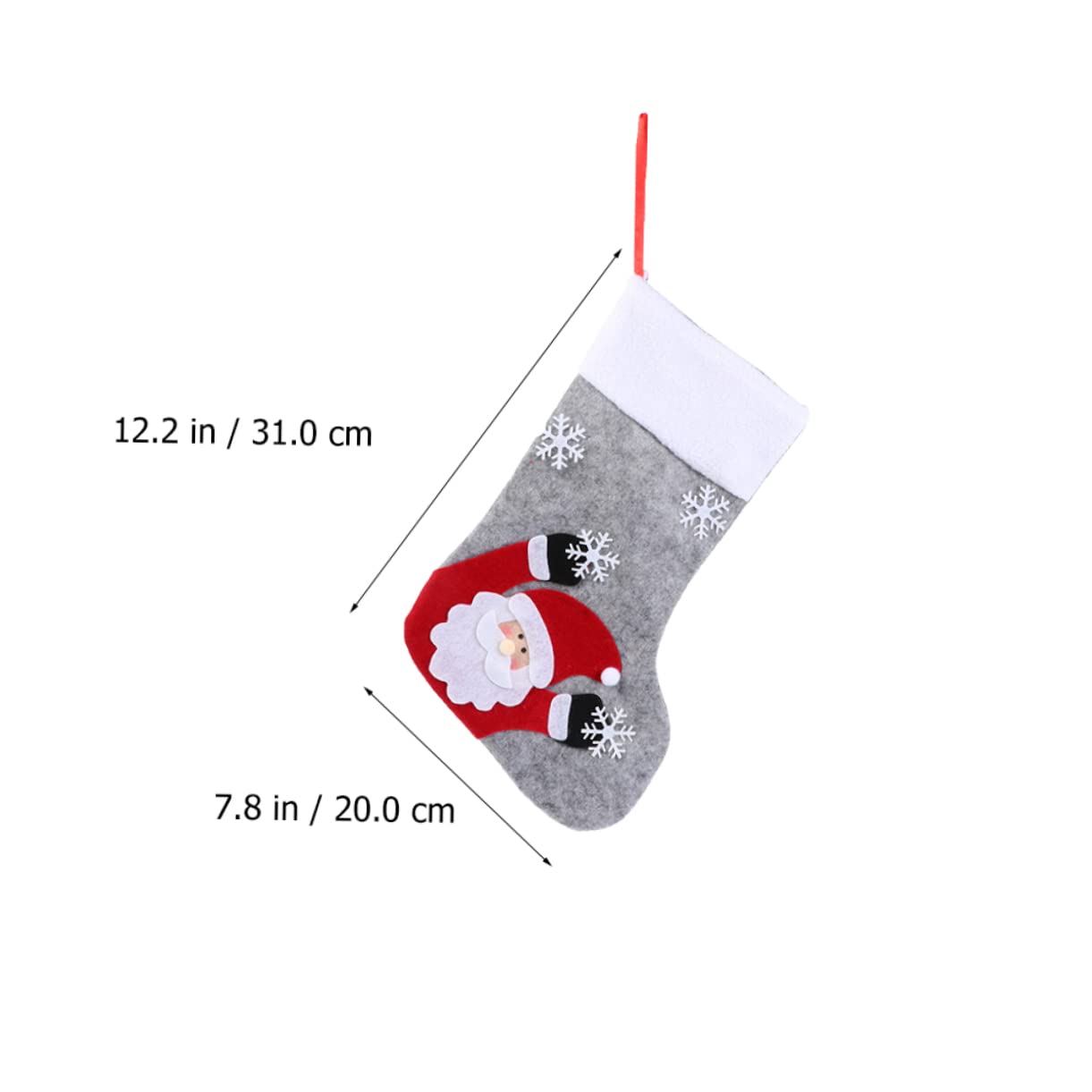 OUNONA 6stücke Leuchtende Weihnachtsstrümpfe Mit Und Weihnachtsmann-Muster Dekorative Geschenktüten Für Kamin Tür Und Weihnachtsbaum Für Festliche Dekoration