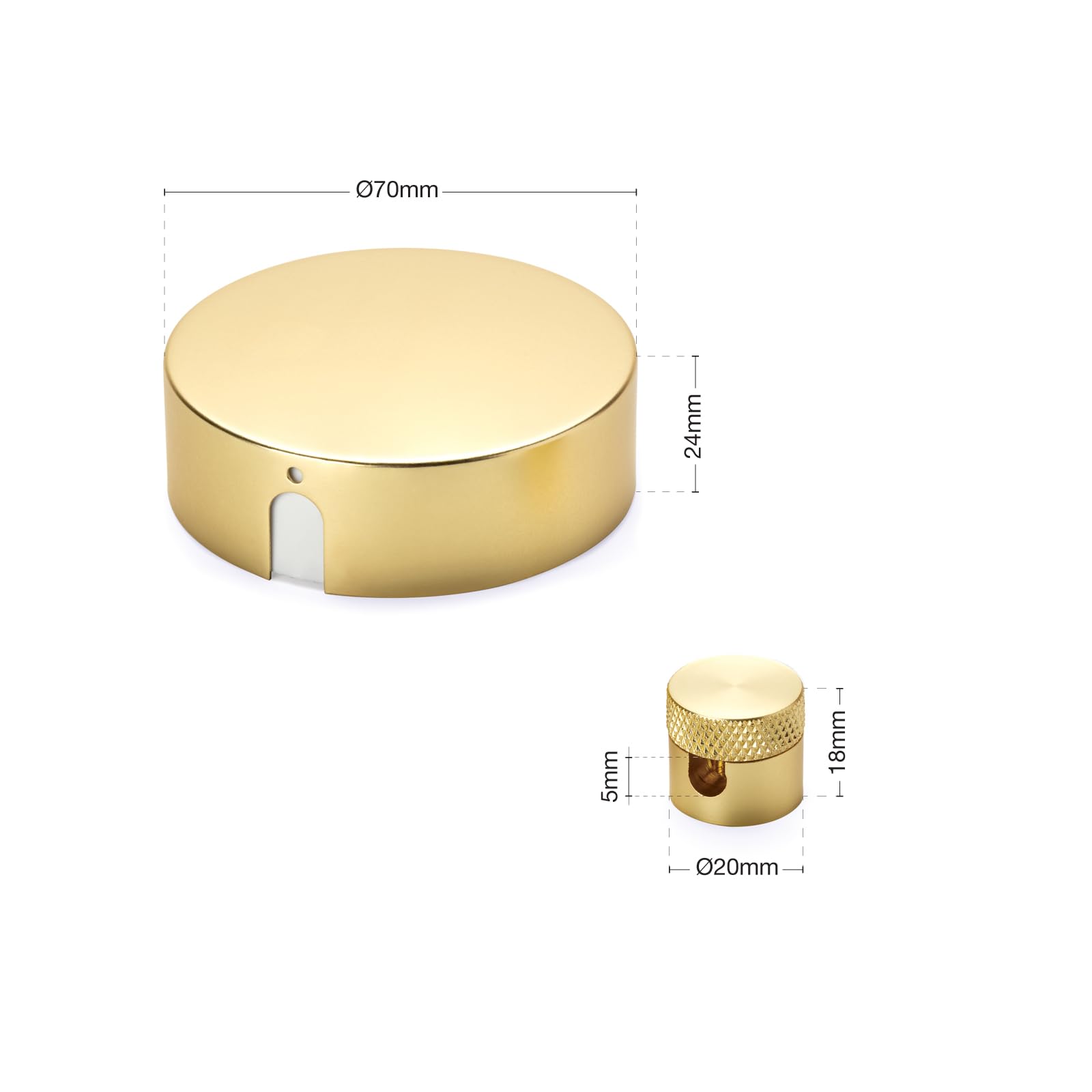 ORION LIGHTSTYLE Distributor Set including junction box incl. 3 pin ceiling pin canopy ceiling box rosette junction box cover gold - Image 3