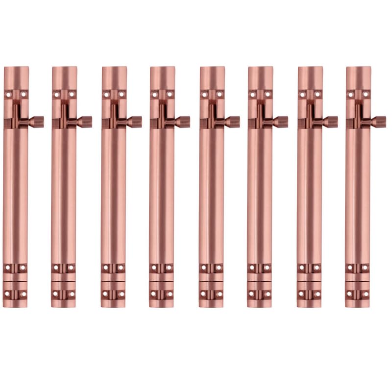 Image of Premium Heavy Aluminium 8 Inch Tower Bolt | Door Stopper | Door Lock Latch for Home, Office Doors,Main Doors,Windows | kundi | chitakni | Chitkini(Rose Gold Finish)(Pack of 8)
