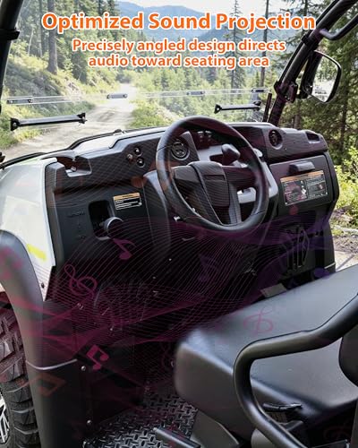 SAUTVS 6.5" Under Dash Speaker Pods para Kawasaki Mule SX 2017+ miniatura 4