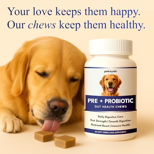 Petroyale Dog Pre+ Probiotic & Prebiotic Chews - Probiotics for Dogs ...