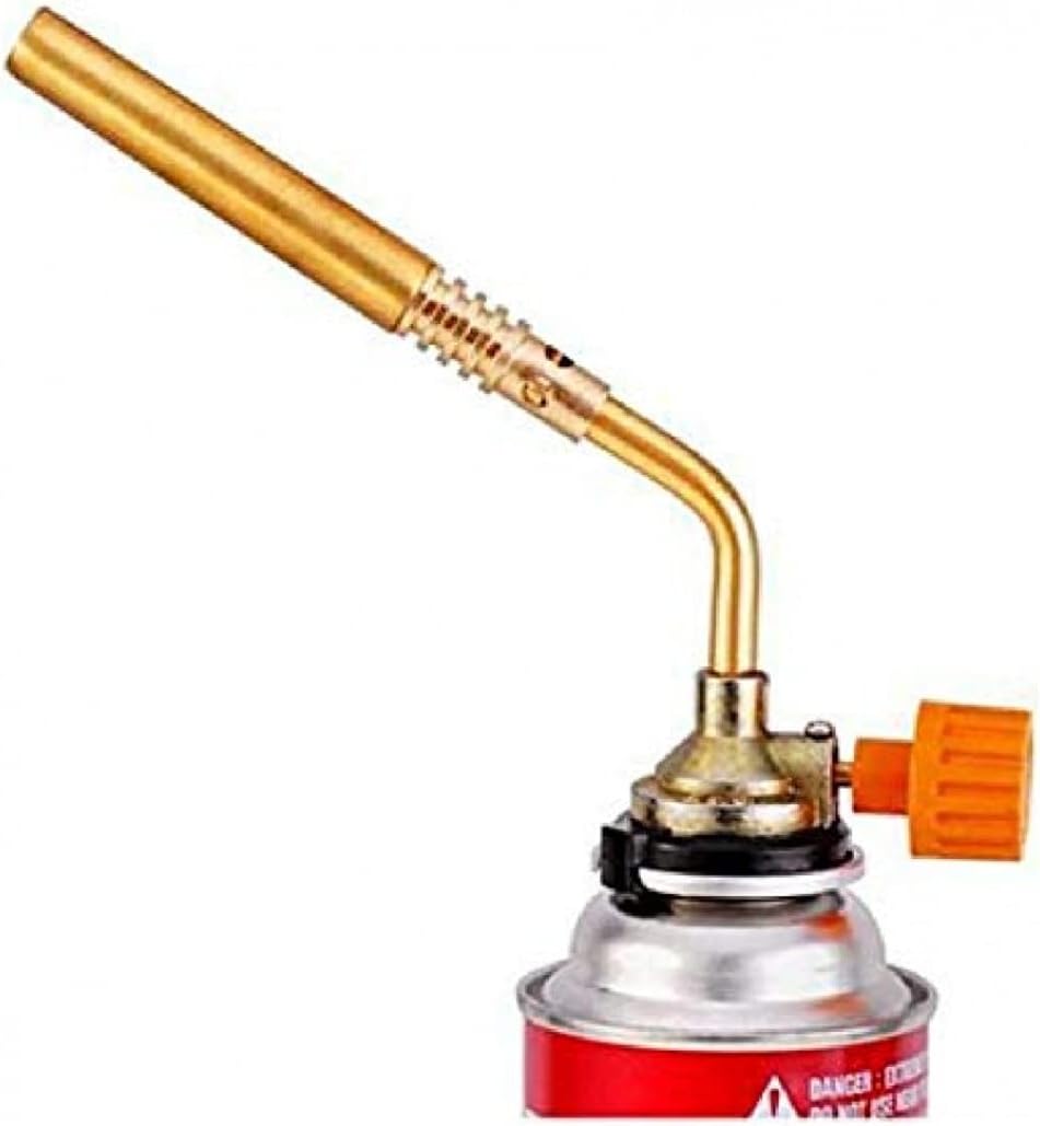 MAHA Premium Butane/LPG Single Nozzle Brazing Blow Torch with Manual Ignition with Butane Canister For Copper Pipe Welding & Brazing, Camping, Jewelry Repair Work.