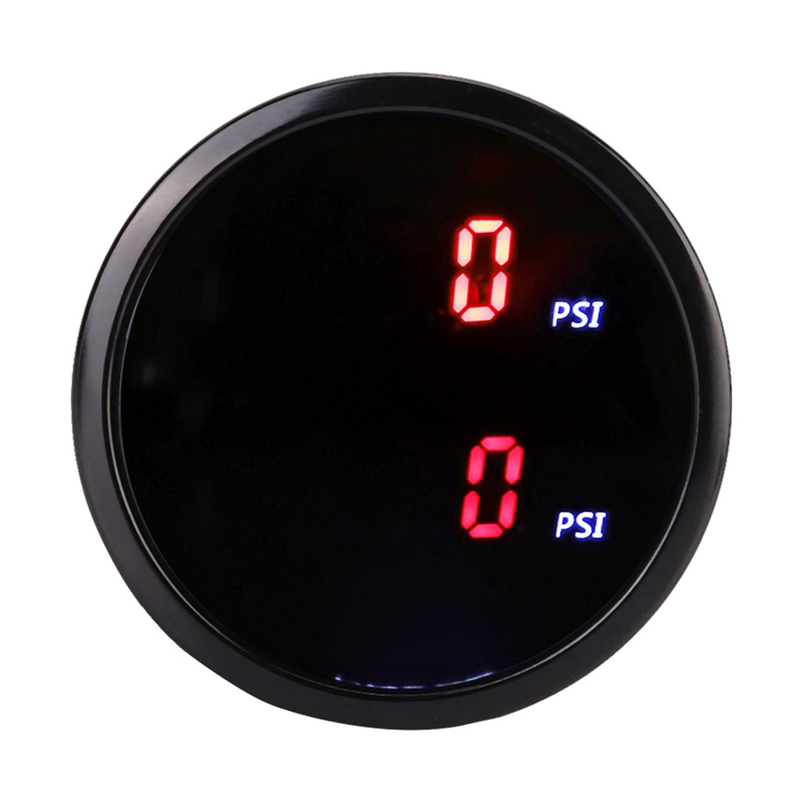 Tbest Misuratore di pressione dell'aria PSI per auto da 2 pollici, 52 mm, doppio display digitale, kit sensore di marcia, aggiornamento professionale del bordo in lega di alluminio
