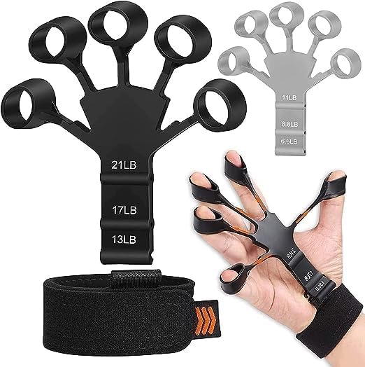 VOLTEX Finger Gripper Strength Trainer Forearm Finger Expander Exerciser Hand Yoga Resistance Guitar Finger Stretcher Band Finger Extension Exerciser (B0D35J5QM7) Amazon Price History, Amazon Price Tracker