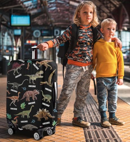 Dinosaur Suitcase Cover for Dinosaur Lover,Suitcase Protector Elastic Luggage Cover Anti-scratch (Small (18-20in))4