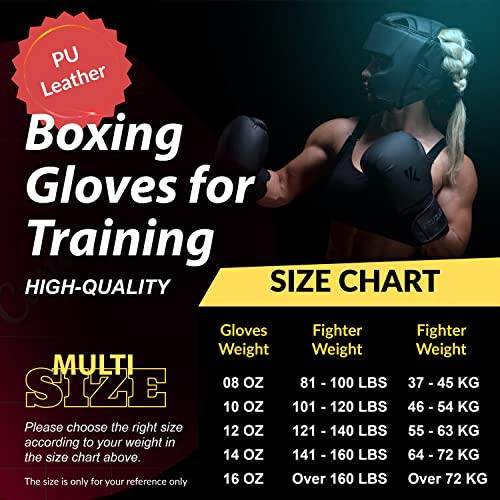 Guantes de boxeo negros mate Kruzak con almohadillas de alta resistencia para MMA 4