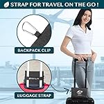 PAVILIA Travel Blanket Airplane Compact with Bag, Small Travel Pillow Blanket for Long Flights, Lightweight Plane Blanket with Luggage Strap, Camping Blanket for Traveler Essentials, Black, 65x40 - Image 4