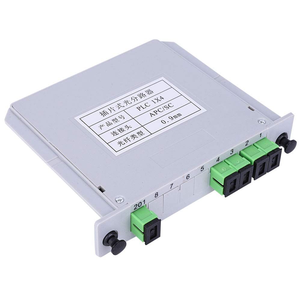 1 x 4 Glasfaser-Splitter, 1 x 4 Klinge, optischer Splitter, SC A-PC, Einzelmodus, SPS-Faser-Splitter-Modul