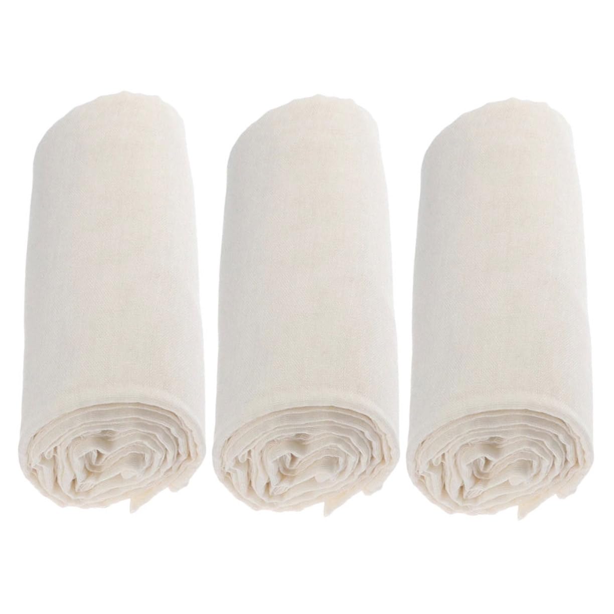 Garneck Soft Cotton Kitchen Cheese Cloth Set 3 Pack Yogurt Cloth Tofu Filter Sauce Filtering Multifunctional Muslin Fabric Reusable 100 * 90cm
